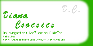 diana csocsics business card